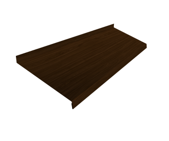 картинка Отлив простой 250 0,45 Print Elite Choco Wood TwinColor (3м) Центр Кровли