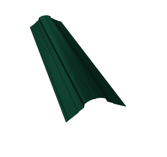картинка Планка конька фигурного 70x70 0,45 PE lite с пленкой RAL 6005 зеленый мох (2м) Центр Кровли