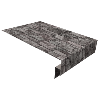картинка Планка околооконная сложная 250х50х12 (j-фаска) 0,45 Print Elite Fine Stone TwinColor (3м) Центр Кровли
