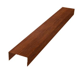 картинка Крышка забора для горизонтального монтажа штакетника 0,45 Print-Double Premium Golden Wood Fresh (3м) Центр Кровли
