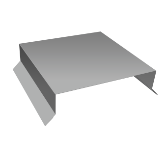 картинка Парапетная крышка прямая 150мм 0,5 Satin с пленкой RAL 9006 бело-алюминиевый (3м) Центр Кровли