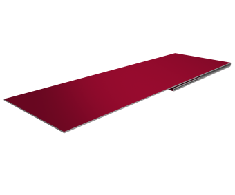 картинка Планка финишная 48х25 0,45 PE с пленкой RAL 3003 рубиново-красный (2м) Центр Кровли