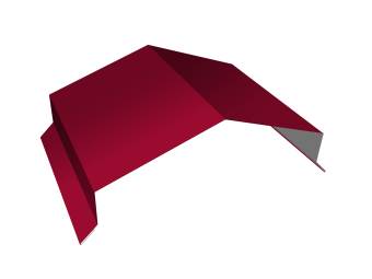 картинка Парапетная крышка угольная 200мм 0,45 PE с пленкой RAL 3003 рубиново-красный (2,5м) Центр Кровли