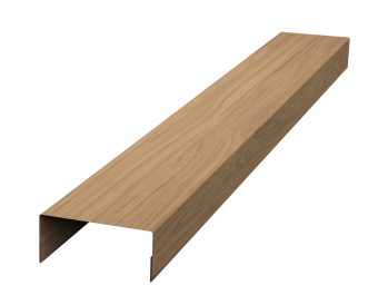 картинка Ламель лицевая 125 забора жалюзи Texas стартовая/финишная для калиток и ворот 0,45 Print Elite с пленкой Honey Wood TwinColor Центр Кровли