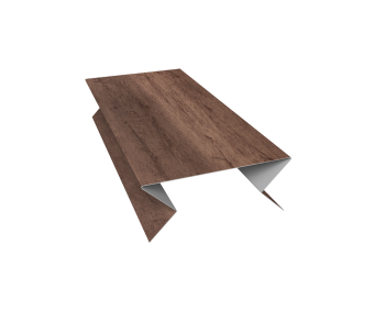 картинка Планка угла внешнего составная нижняя Экобрус Grand Line 0,45 Принт Премиум Миндальное дерево Фреш (3м) Центр Кровли