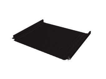 картинка Кликфальц Pro Gofr Grand Line 0,5 Satin с пленкой на замках RAL 9005 черный Центр Кровли