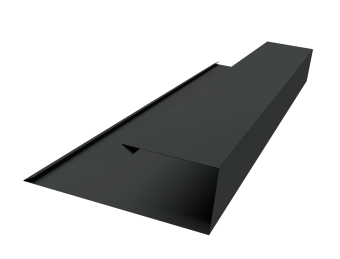 картинка Планка торцевая страховочная Grand Line 0,5 Velur X RAL 7016 антрацитово-серый (2м) Центр Кровли