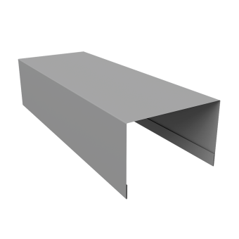 картинка Крышка для забора из сайдинга (Квадро брус, Корабельная Доска, ЭкоБрус new) 0,45 PE RAL 9006 бело-алюминиевый (2,5м) Центр Кровли