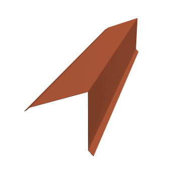 фото Планка конька односкатной кровли Grand Line 160x160 0,5 Velur X RAL 8004 терракота (2м) Центр Кровли картинка Планка конька односкатной кровли Grand Line 160x160 0,5 Velur X RAL 8004 терракота (2м) Центр Кровли