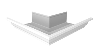 картинка Угол желоба со сварным швом наружный Vortex Project 210мм RAL 9003 сигнальный белый Центр Кровли