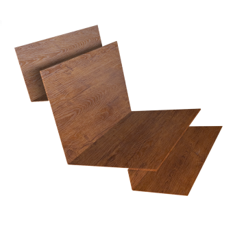 картинка Угол внутренний сложный 90 град. 0,45 Print-Double Elite Golden Wood (3м) Центр Кровли