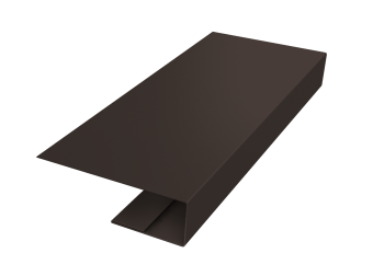 картинка J-Профиль 12мм Grand Line 0,45 Drap ТХ двухсторонний RR 32 темно-коричневый (2м) Центр Кровли