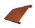 Ламель лицевая 200 забора жалюзи Texas 0,5 Satin с пленкой RAL 8004 терракота Центр Кровли