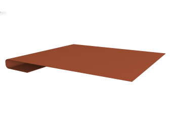 картинка Планка завершающая 0,5 Velur X RAL 8004 терракота (2м) Центр Кровли