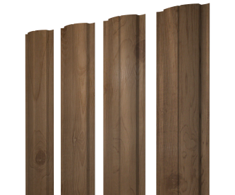 картинка Штакетник Полукруглый Slim с прямым резом 0,45 Print Premium Pine Wood Fresh Центр Кровли