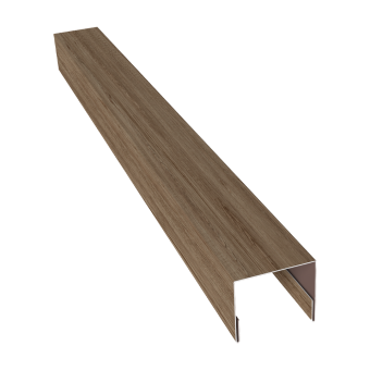 картинка Планка П-образная заборная 24 0,45 Print Elite White Wood TwinColor (2м) Центр Кровли