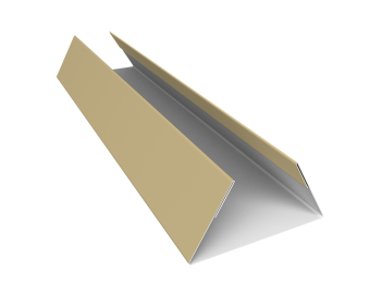 картинка Планка стыковочная составная нижняя 0,45 PE lite с пленкой RAL 1014 слоновая кость (2м) Центр Кровли