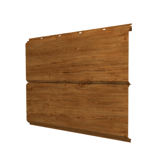 картинка Софит ЭкоБрус new без перфорации 0,45 Print Elite с пленкой Golden Wood TwinColor Центр Кровли
