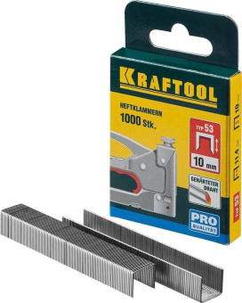 картинка Скобы для степлера Kraftool 10мм узкие тип 53 1000шт (31670-10) Центр Кровли