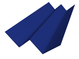 картинка Угол внутренний фибросайдинга Slim 0,45 PE с пленкой RAL 5002 ультрамариново-синий (2м) Центр Кровли