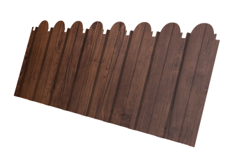 картинка Профнастил C10A фигурный 0,4 Print Premium Cherry Wood Fresh TwinColor Центр Кровли