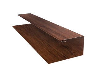 картинка Планка П-образная Экобрус Grand Line 0,45 Print-Double Premium Cherry Wood Fresh (2м) Центр Кровли