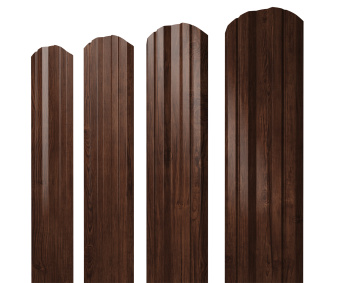 картинка Штакетник Twin фигурный 0,45 Print Elite Cherry Wood TwinColor Центр Кровли