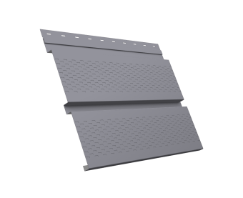 фото Софит металлический Квадро Брус с перфорацией 0,45 Drap с пленкой RAL 7004 сигнальный серый Центр Кровли картинка Софит металлический Квадро Брус с перфорацией 0,45 Drap с пленкой RAL 7004 сигнальный серый Центр Кровли