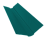 Планка ендовы верхней фигурной 100x100 0,45 PE с пленкой RAL 5021 водная синь (3м) Центр Кровли