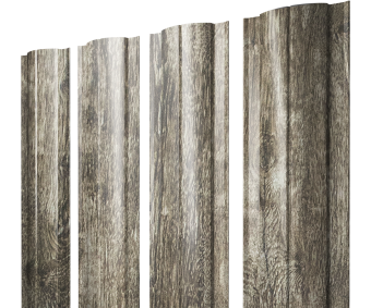 картинка Штакетник Круглый с прямым резом 0,45 Print Elite Nordic Wood TwinColor Центр Кровли