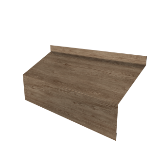 картинка Ламель забора жалюзи Milan/Milan new стартовая/финишная для калиток и ворот 0,45 Print Elite White Wood TwinColor Центр Кровли