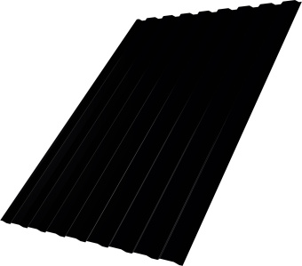 картинка Профнастил С20A Grand Line 0,5 Velur RAL 9005 черный Центр Кровли