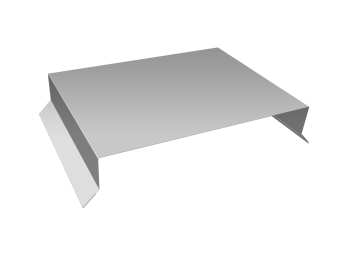 картинка Парапетная крышка прямая 250мм 0,45 PE-Double с пленкой RAL 9003 сигнальный белый (2м) Центр Кровли