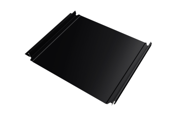 картинка Кликфальц Double Pro Grand Line 0,5 PurLite Matt с пленкой на замках RAL 9005 черный Центр Кровли