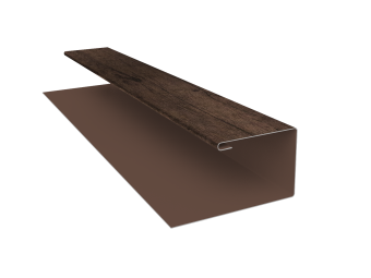 картинка Планка П-образная БХ new 0,45 Print Premium Antique Wood TwinColor (2м) Центр Кровли