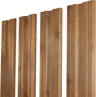 картинка Штакетник Twin XL с прямым резом Grand Line 0,45 Print Premium Pine Wood Fresh Центр Кровли