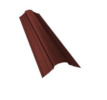 картинка Планка конька фигурного 70x70 0,5 Satin с пленкой RAL 3009 оксидно-красный (3м) Центр Кровли