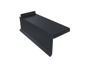 картинка Планка торцевая сегментная Квадро профи Grand Line Левая 0,5 Сатин матовый RAL 7024 мокрый асфальт Центр Кровли