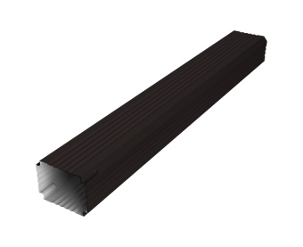 картинка Труба гофрированная Vortex Lite Matt 76х102х1000мм RAL 9005 черный Центр Кровли