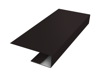 картинка J-Профиль 12мм 0,5 Satin Matt TX RAL 9005 черный (3м) Центр Кровли
