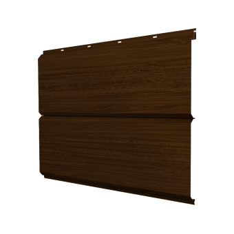 картинка Софит ЭкоБрус new c перфорацией 0,45 Print Elite с пленкой Choco Wood TwinColor Центр Кровли