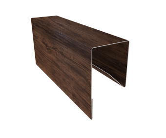 картинка Планка П-образная заборная 17 0,45 Print-Double Premium Antique Wood (2,5м) Центр Кровли