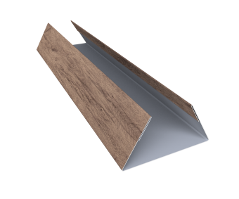 картинка Планка стыковочная составная нижняя 0,45 Print Premium Almond Wood Fresh (2м) Центр Кровли