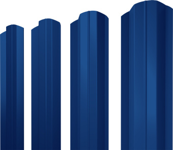 картинка Штакетник М-образный B фигурный Grand Line 0,4 PE RAL 5005 сигнальный синий Центр Кровли