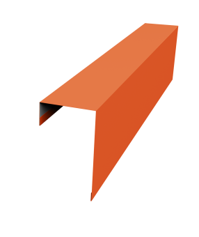 картинка Планка торцевая фасадная фальц 65мм 0,45 PE с пленкой RAL 2004 оранжевый (2м) Центр Кровли