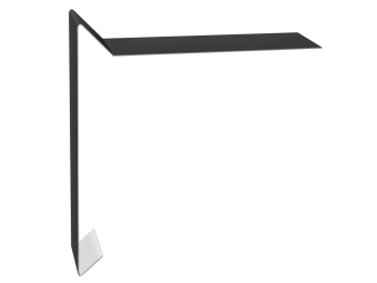 фото Планка ветровая для мягкой кровли 130х25х100 0,45 Drap ST RAL 7016 антрацитово-серый (3м) Центр Кровли картинка Планка ветровая для мягкой кровли 130х25х100 0,45 Drap ST RAL 7016 антрацитово-серый (3м) Центр Кровли