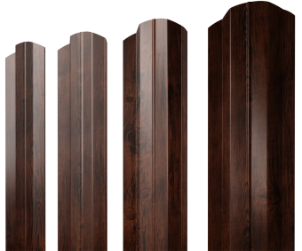 картинка Штакетник М-образный B фигурный 0,45 Print Elite Cherry Wood TwinColor Центр Кровли