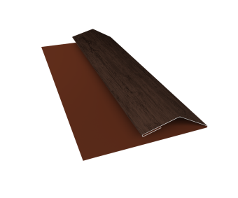 картинка Планка финишная БХ new 0,45 Print Premium Antique Wood TwinColor (3м) Центр Кровли