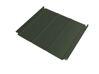 картинка Кликфальц Double Pro Line Grand Line 0,5 Satin Matt TX с пленкой на замках RAL 6020 хромовая зелень Центр Кровли