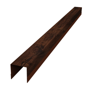 картинка Планка вертикальная обратная для забора жалюзи Palermo 0,45 Print Elite Cherry Wood TwinColor (2,5м) Центр Кровли